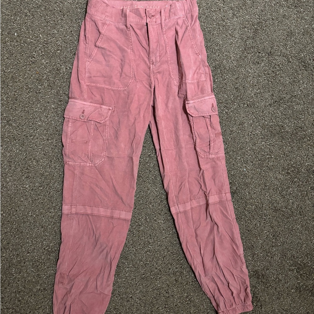 American Eagle Outfitters Dusty Rose Cargo Joggers